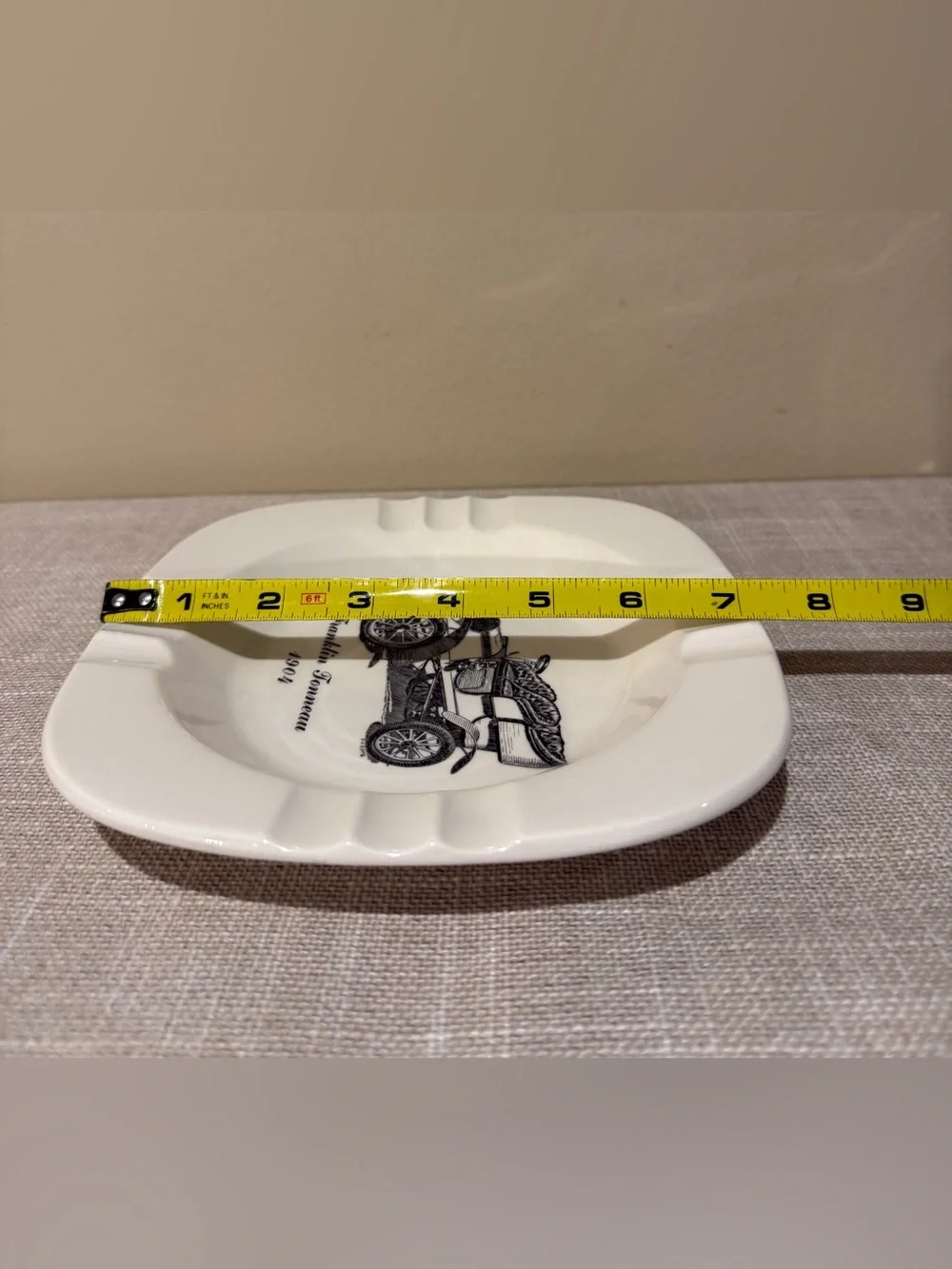 Vintage 1950s Long Island Automotive Museum Ashtray 1904 Franklin Tonneau